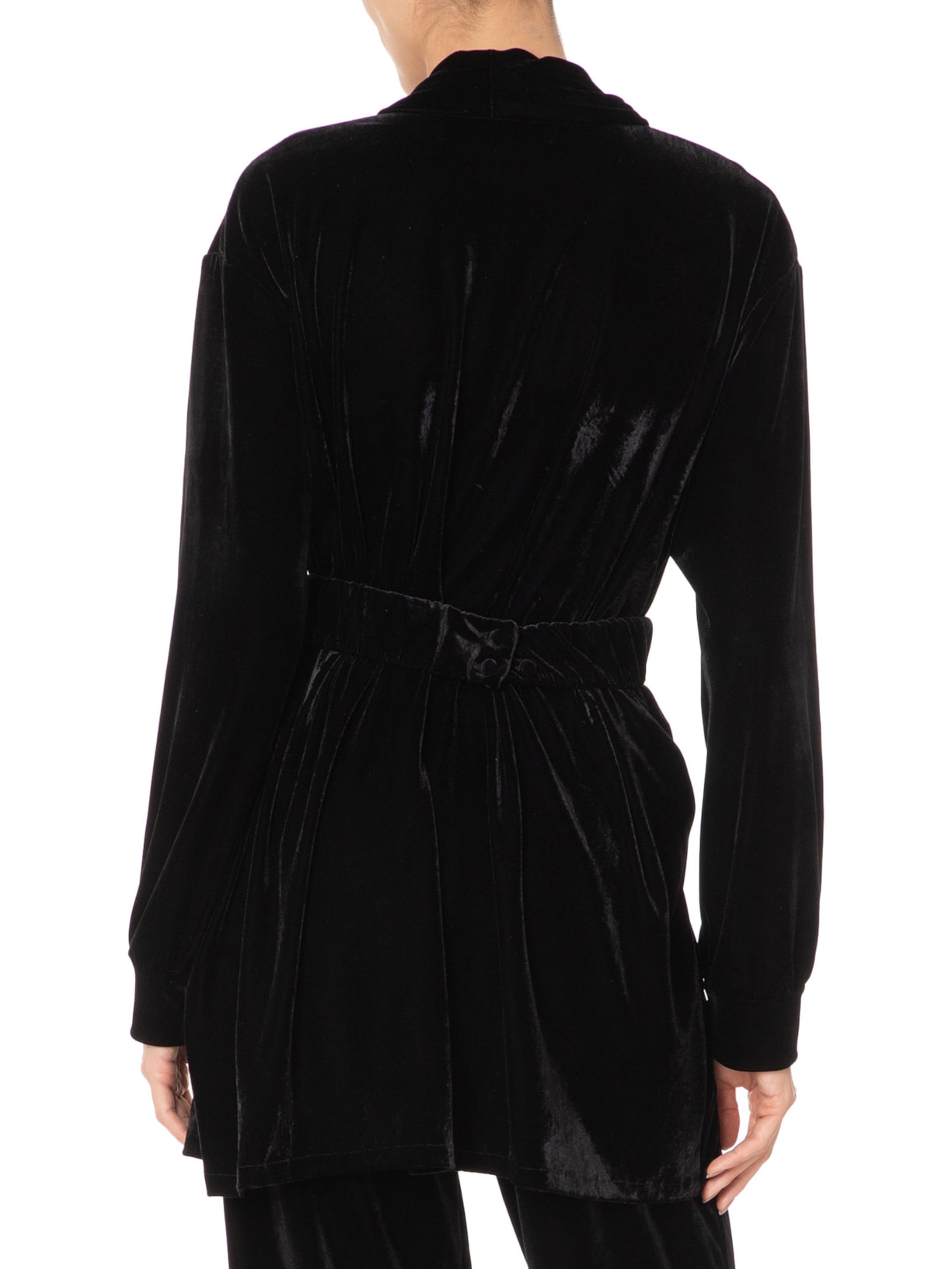 Kimono Feminino Em Veludo Com Cinto Preto '2Essential