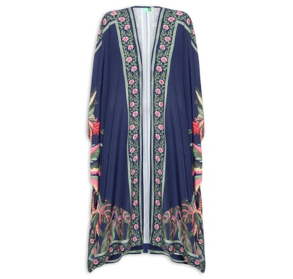 Kimono Feminino Encanto da Natureza - Azul