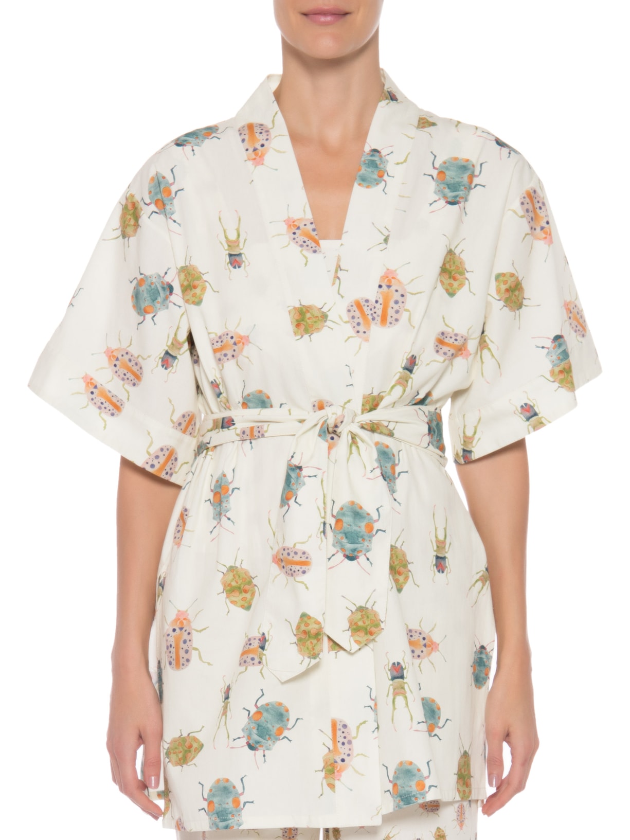 Kimono Feminino Escaravelho Off White Anpo