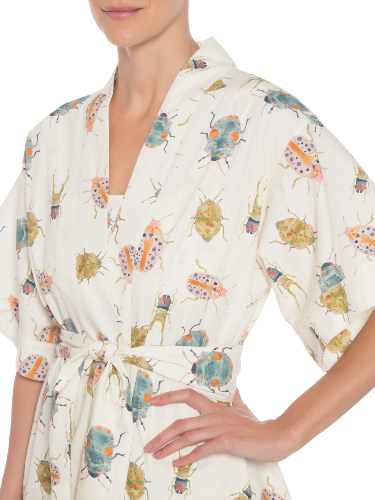 Kimono Feminino Escaravelho Off White Anpo