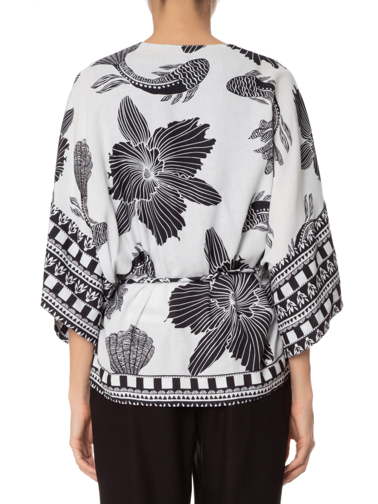 Kimono Feminino Estampa Mergulho Branco Dress To