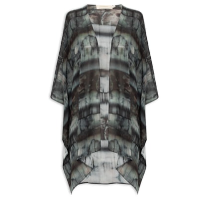 Kimono Feminino Estampado  - Preto