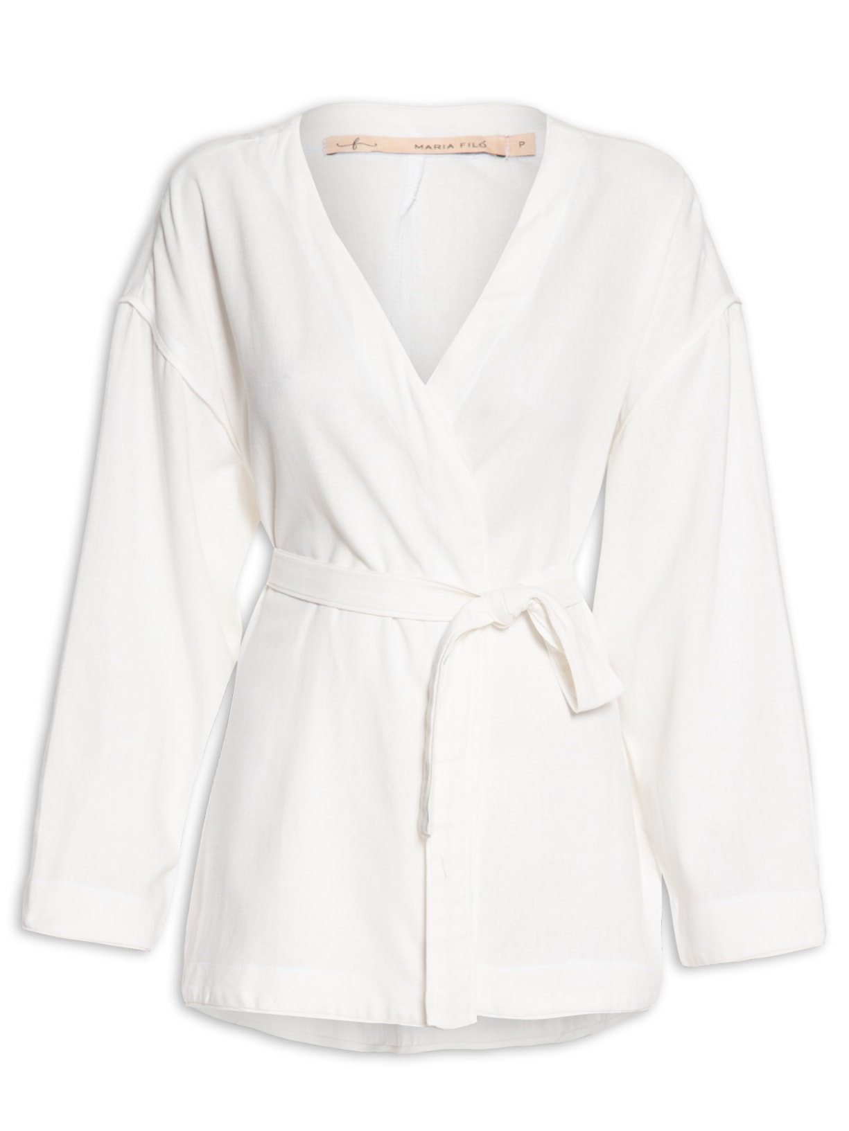 Kimono Feminino Faixa Amarração - Off White