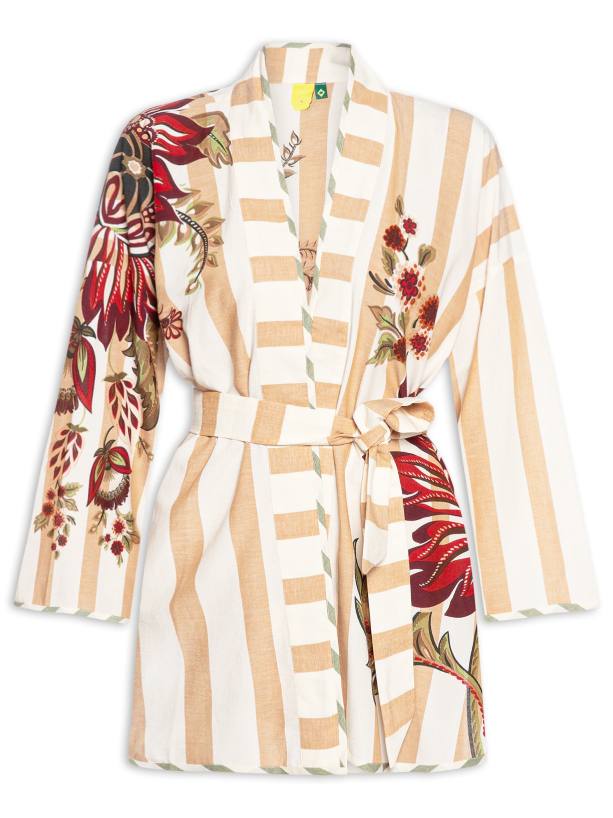 Kimono Feminino Floral Ligia - Bege