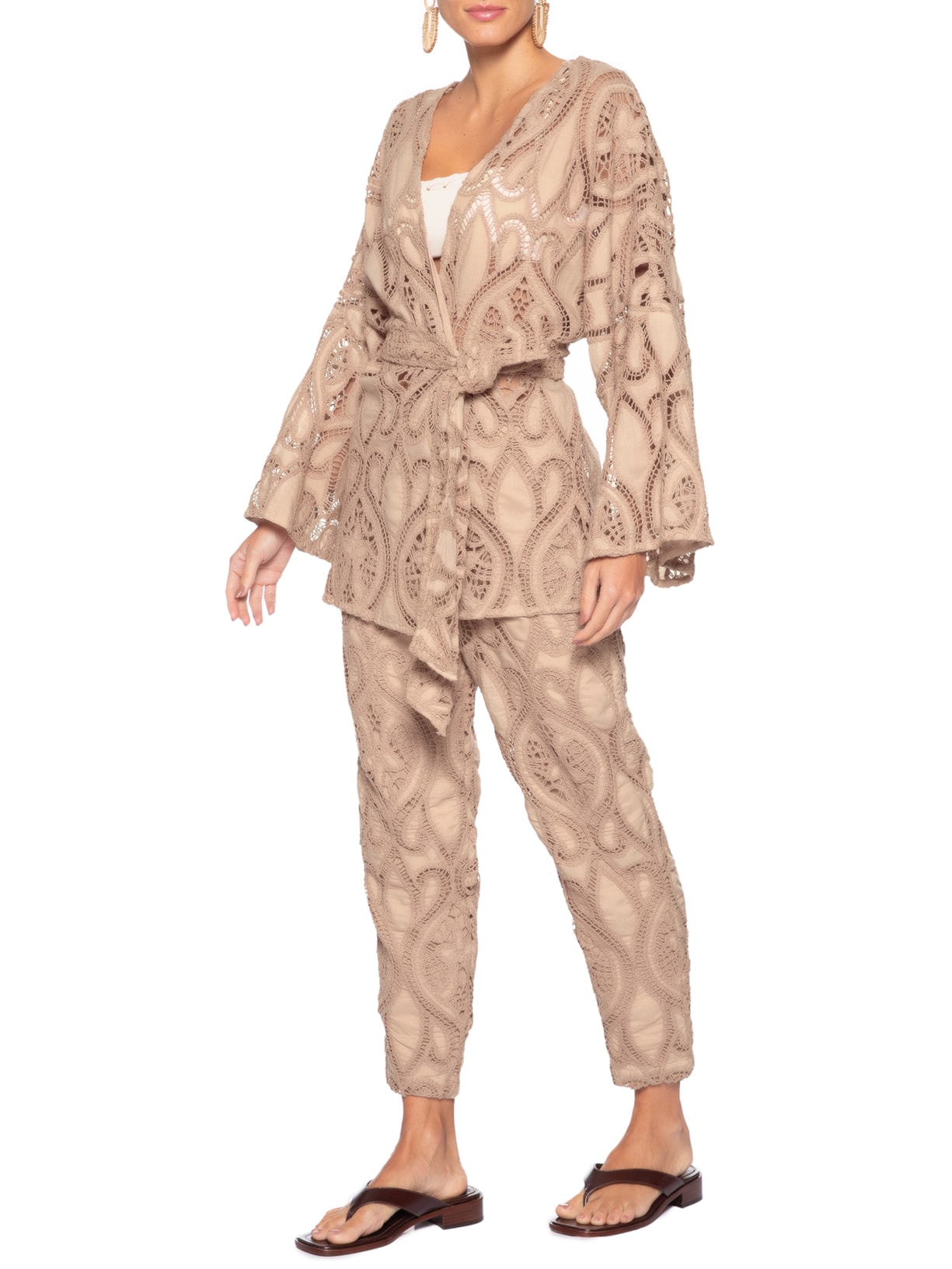 Kimono Feminino Guipir  Bege Cia Marítima
