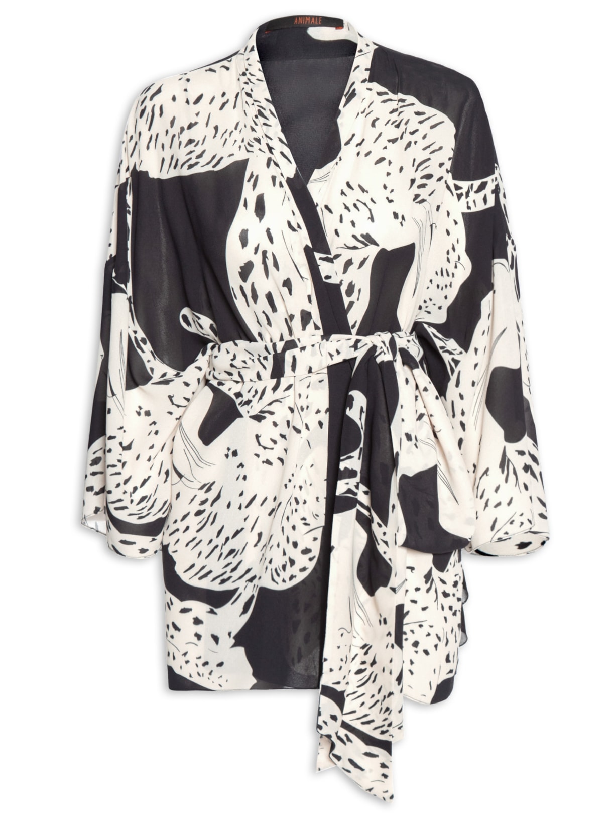 Kimono Feminino Lenço Pantera - Preto