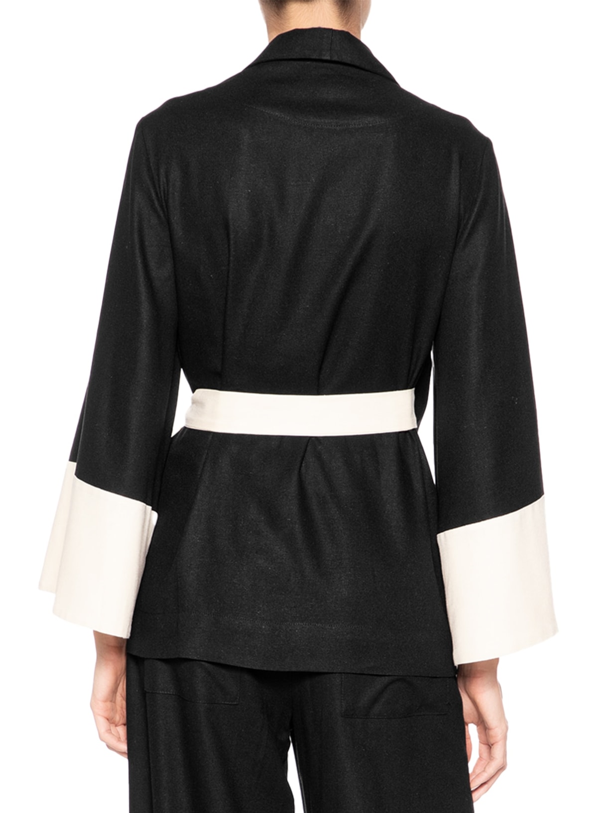 Kimono Feminino Linho Bordado Floral Preto Dress To