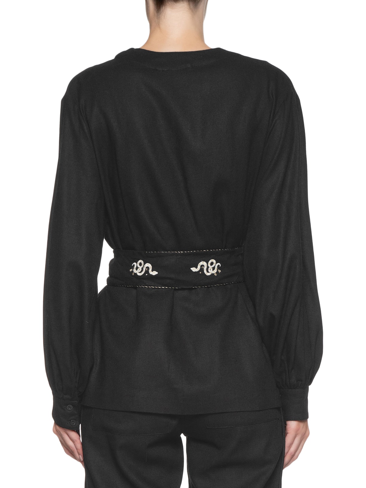 Kimono Feminino Linho Bordado Sonhos Preto Dress To