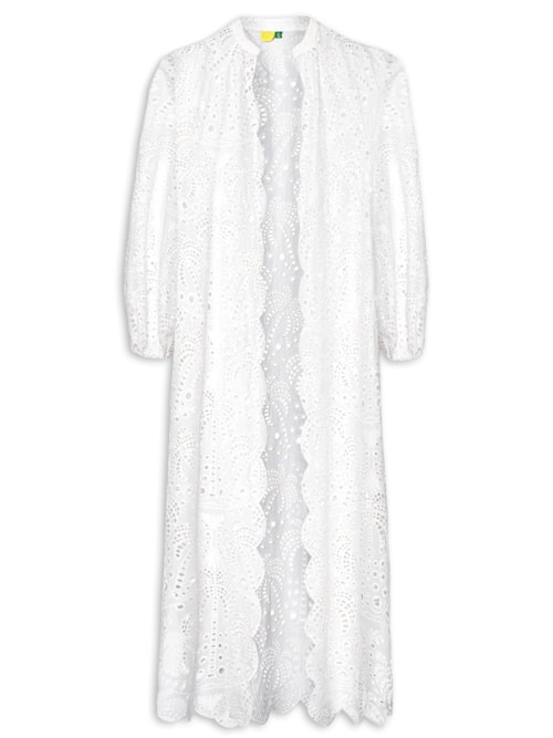 Kimono Feminino Longo Laise Coqueiros - Branco