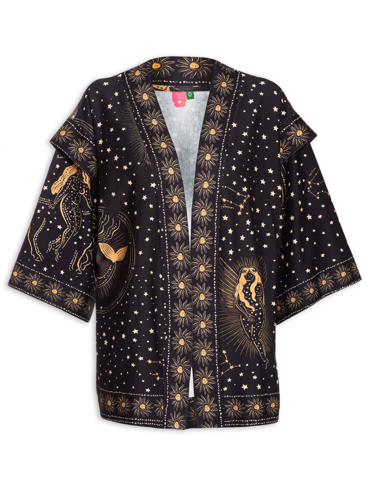 Kimono Feminino Mapa Astral - Preto