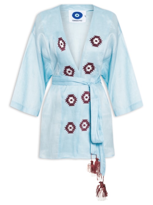 Kimono Feminino Marrocos - Azul