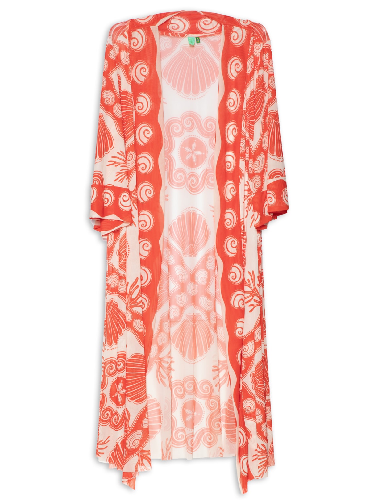 Kimono Feminino Maxi Tule Ilheus - Vermelho