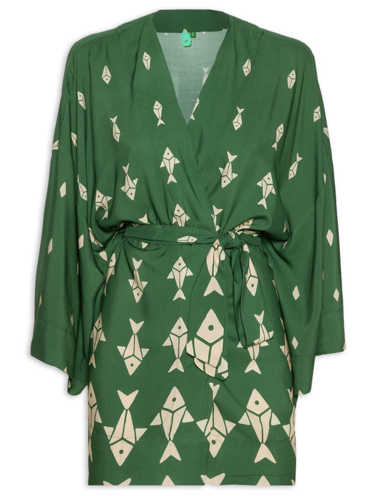 Kimono Feminino Peixinhos - Verde