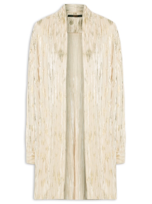 Kimono Feminino Plissado - Bege