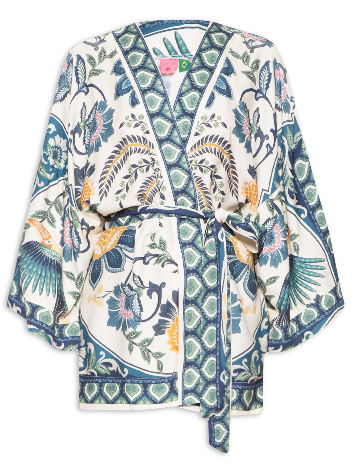 Kimono Feminino Romance De Tucano - Off White