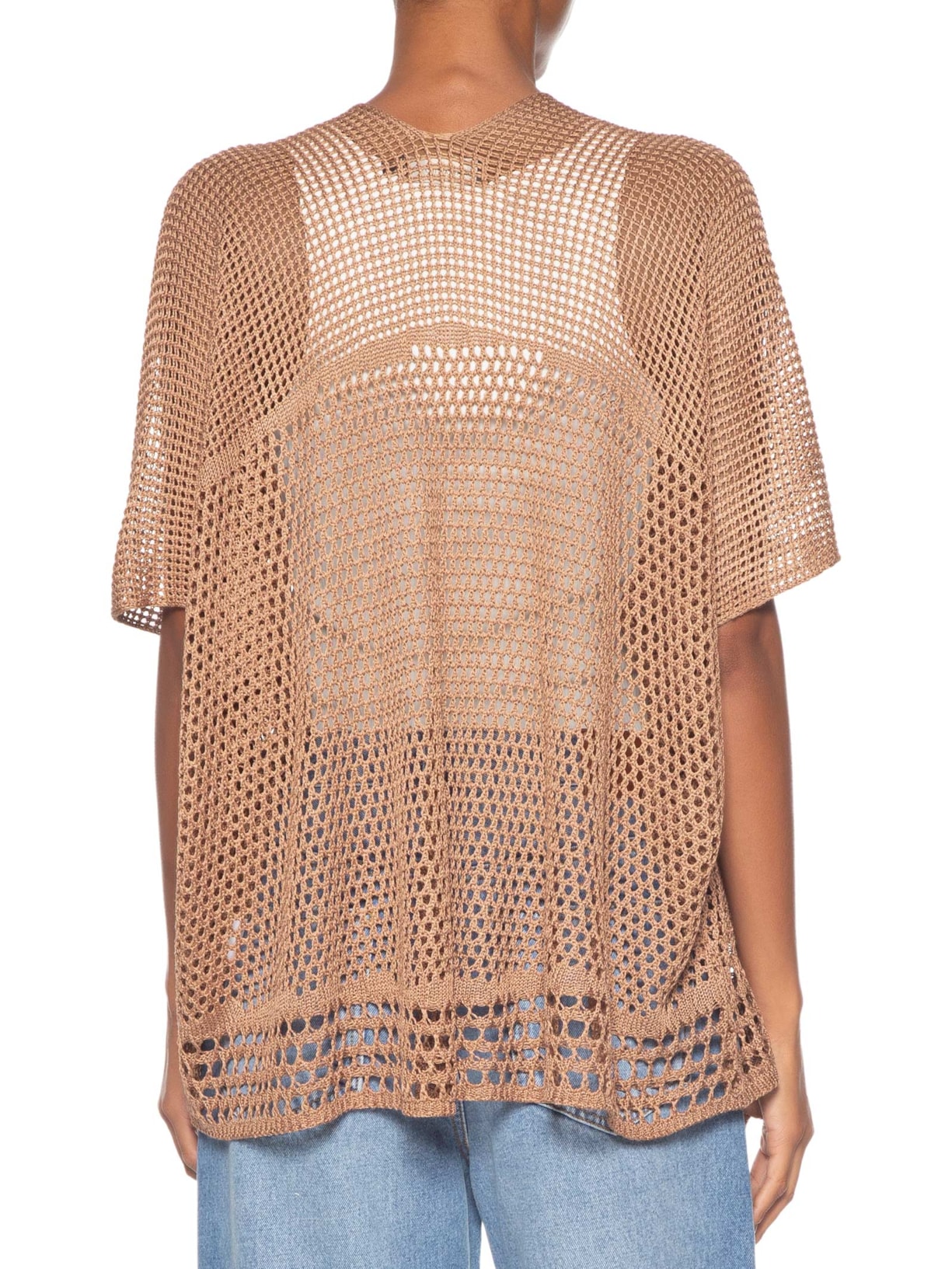 Kimono Feminino Tricot Telado Marrom Maria Filó