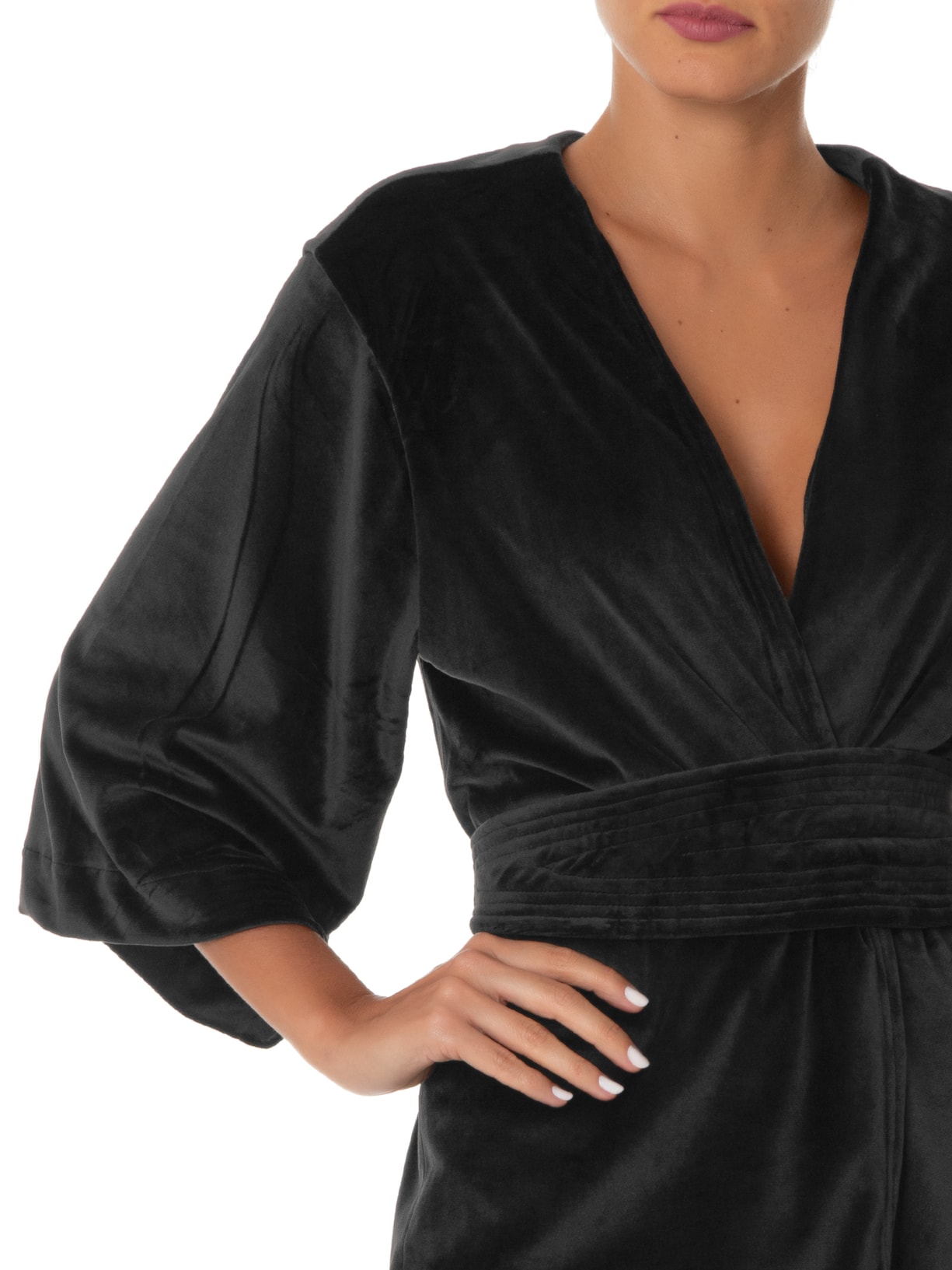 Kimono Feminino Veludo Preto Maria Filó