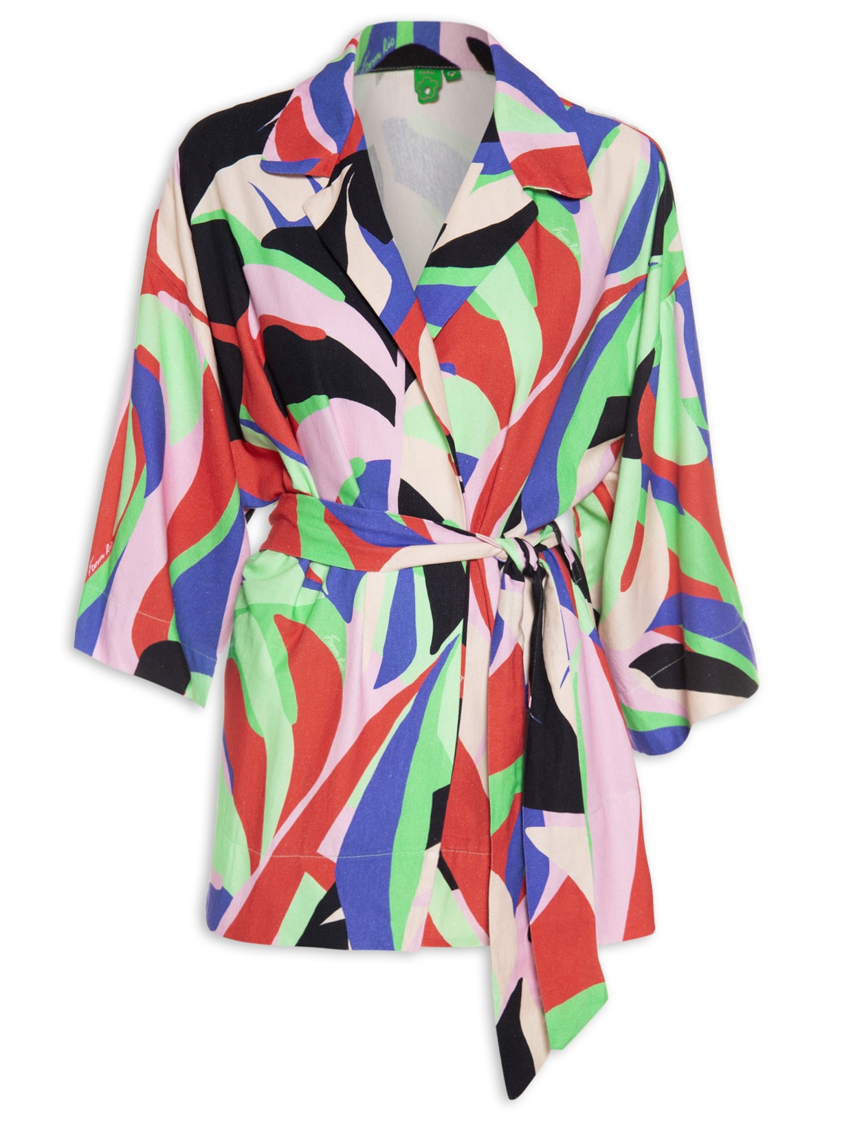 Kimono Folhagem Fresca - Rosa