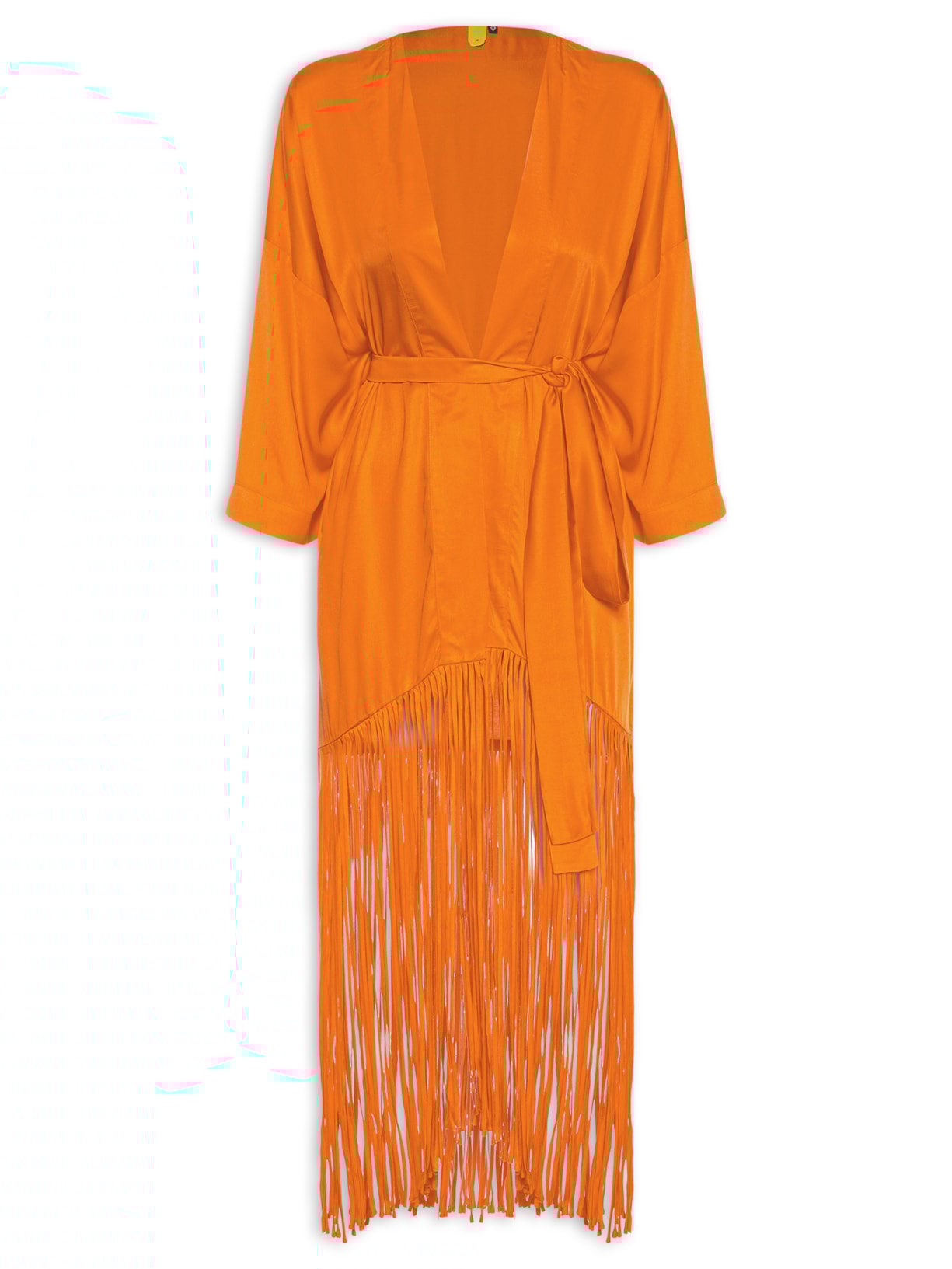 Kimono Maxi Franjas - Laranja