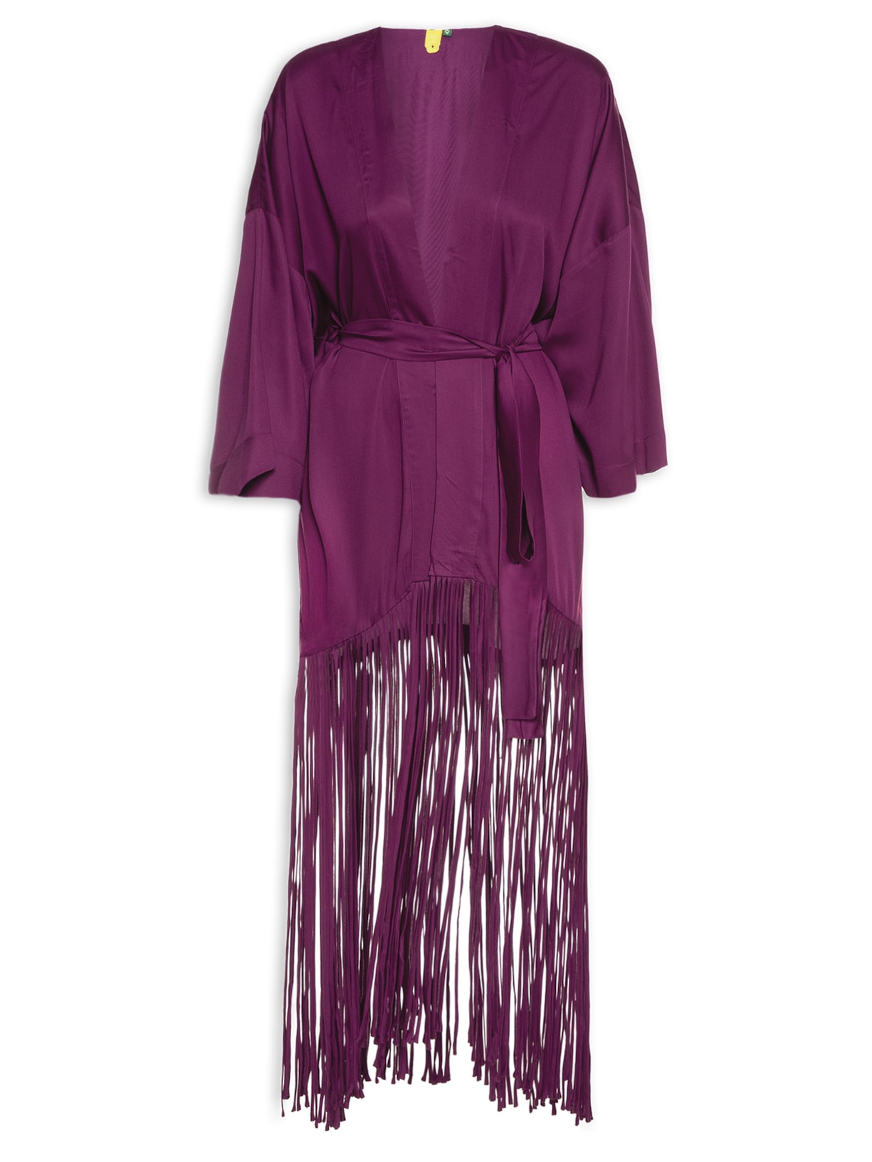 Kimono Maxi Franjas - Roxo