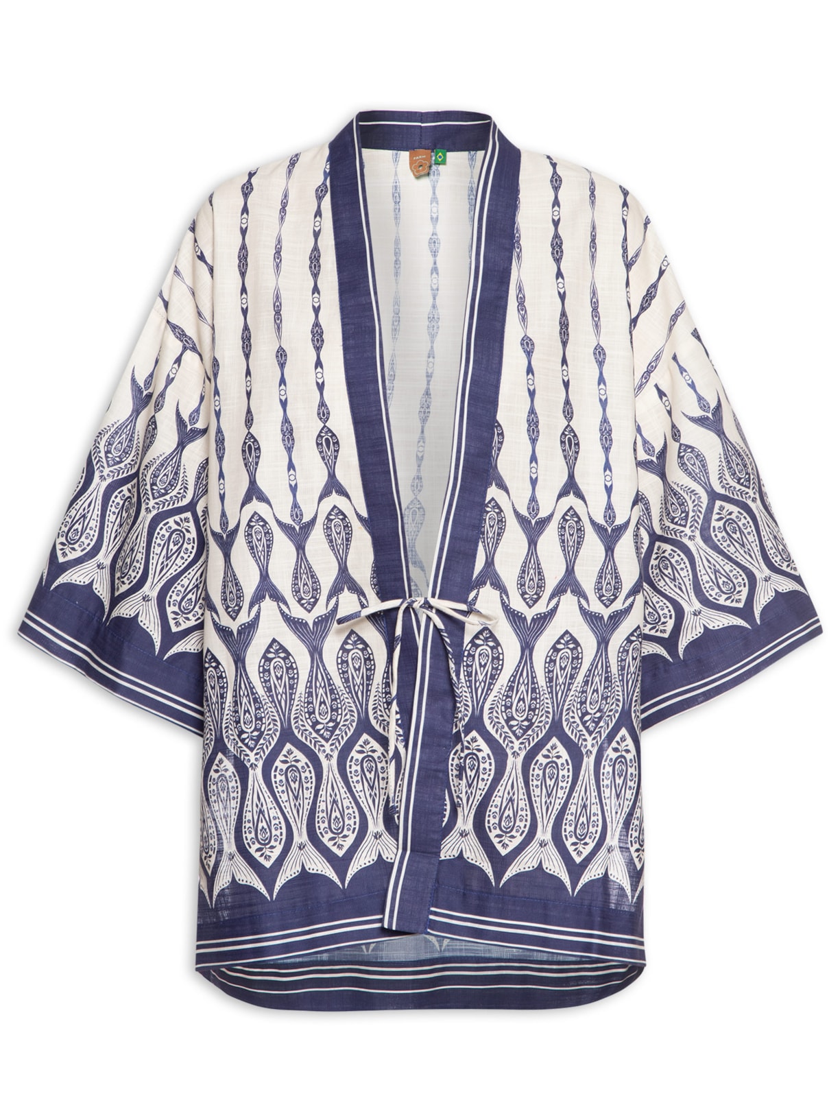 Kimono Peixe Correnteza - Azul