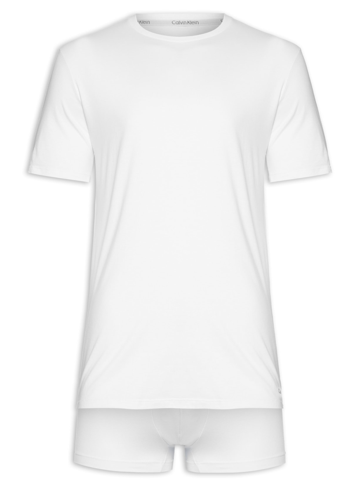 Kit 1 Camiseta E 2 Cuecas Trunk - Branco