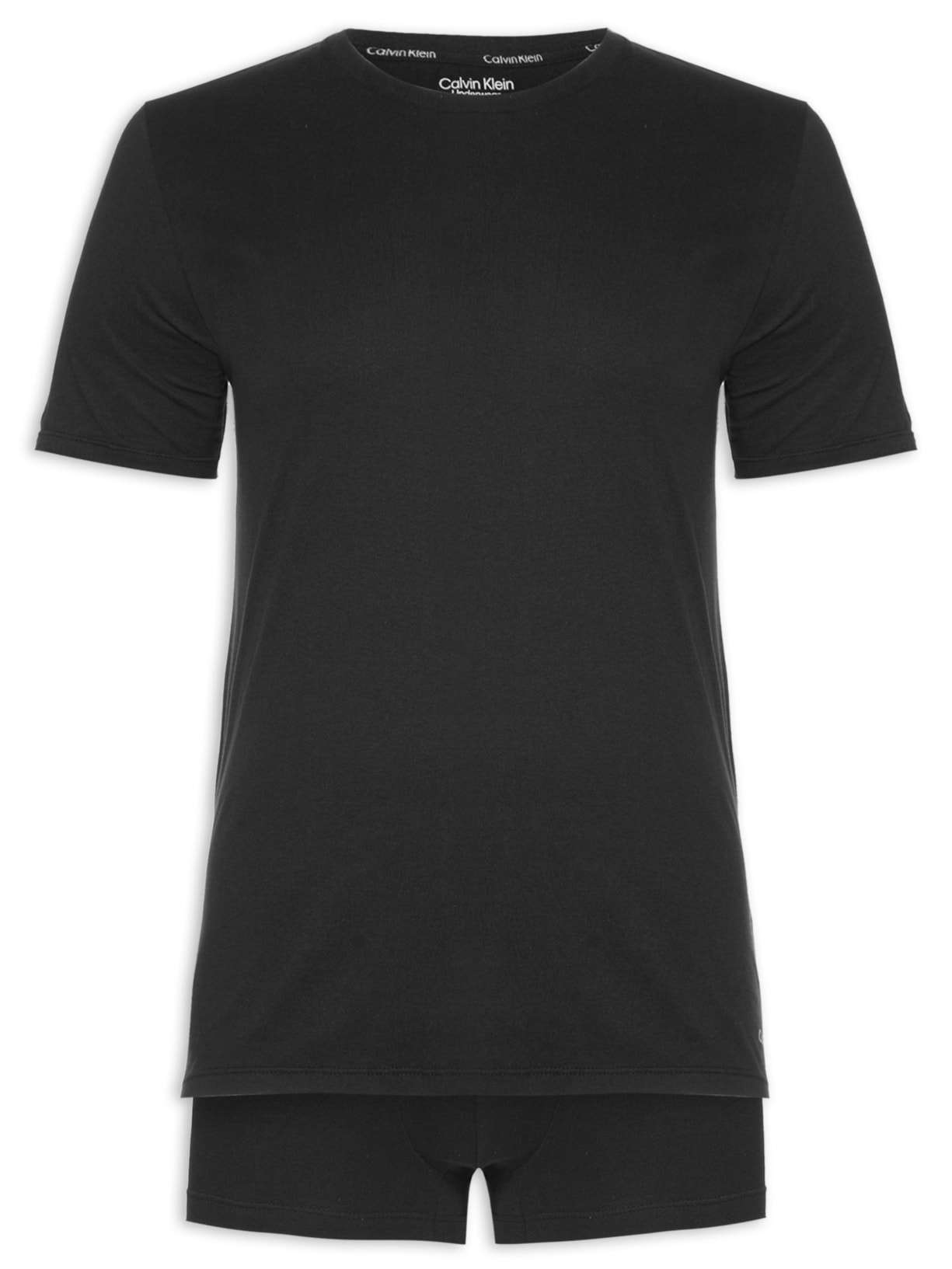 Kit 1 Camiseta E 2 Cuecas Trunk - Preto