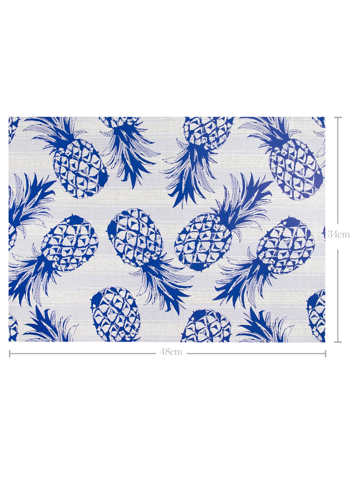 Kit 12 Jogos Americanos Abacaxi Azul Easy Home Design
