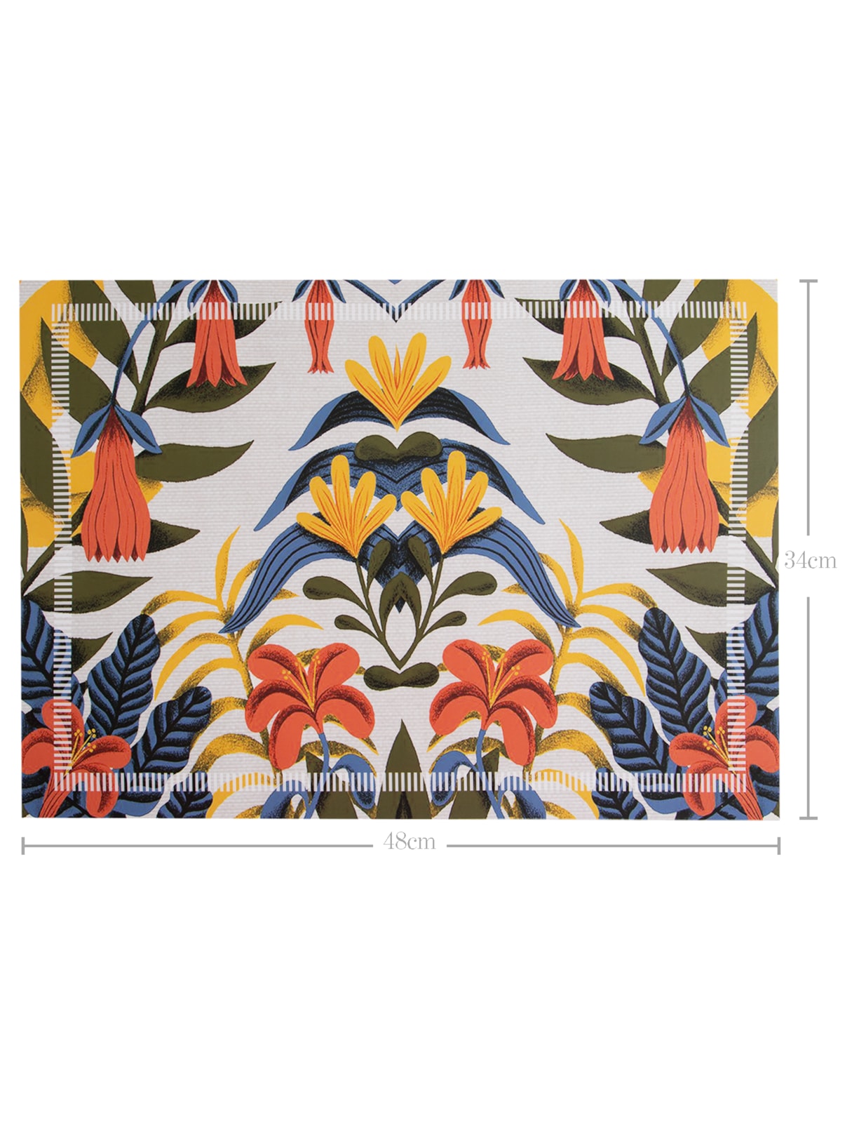 Kit 12 Jogos Americanos Botânica Branco Easy Home Design