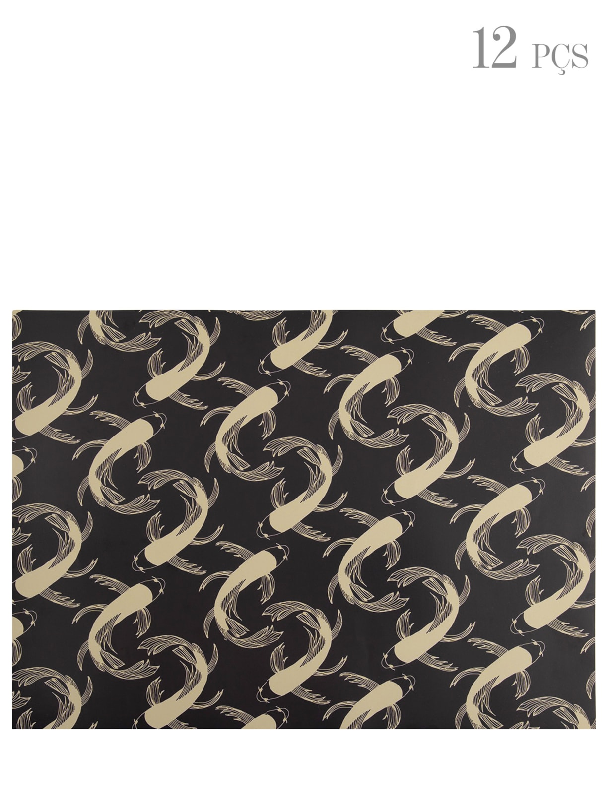 Kit 12 Jogos Americanos Carpas - Preto