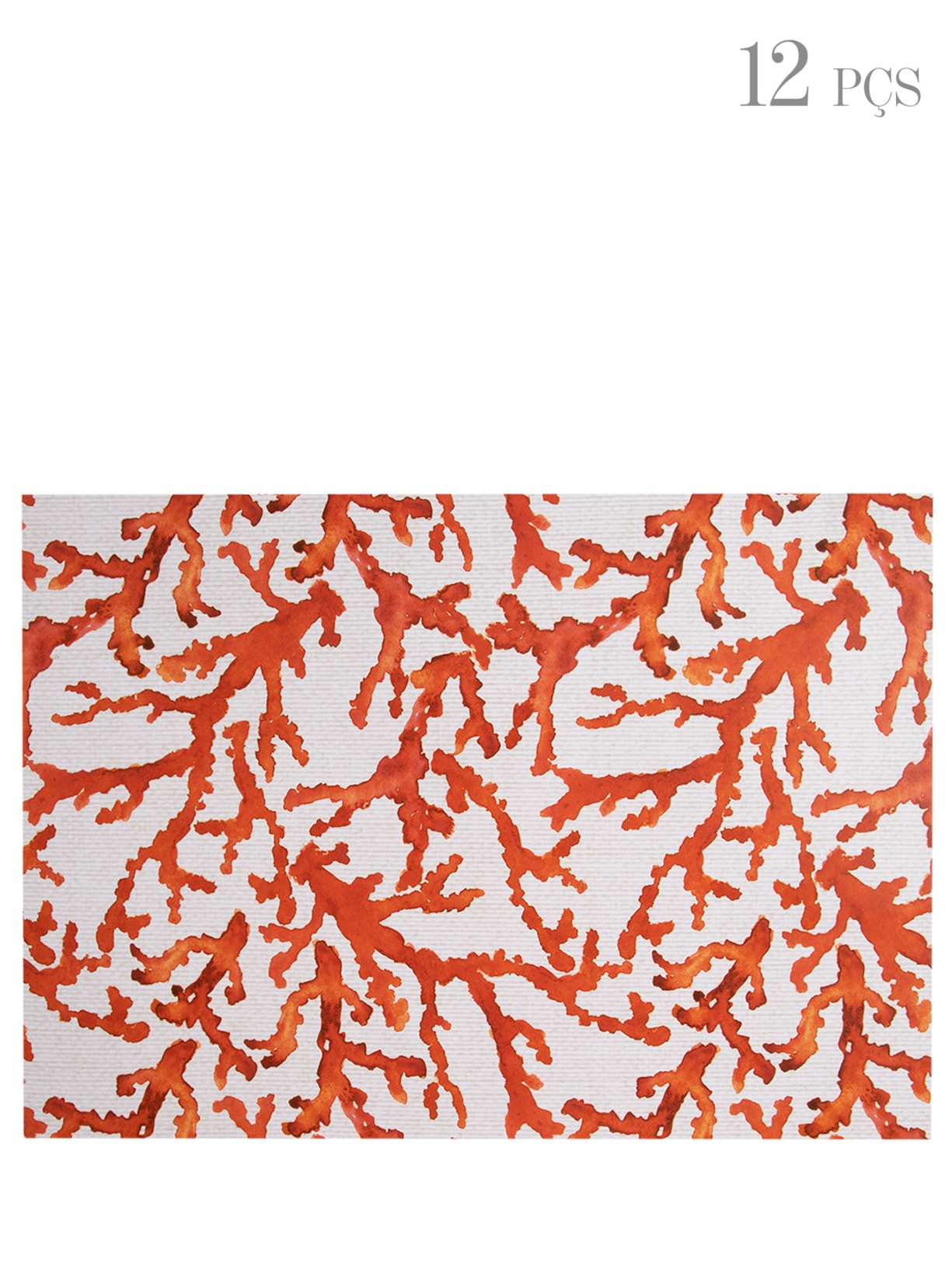 Kit 12 Jogos Americanos Coral - Vermelho