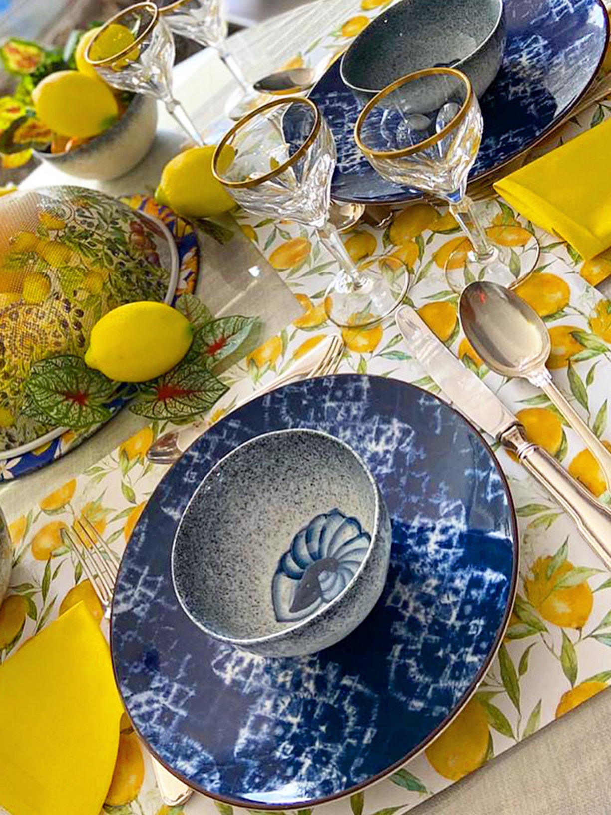 Kit 12 Jogos Americanos Limão Siciliano Amarelo Easy Home Design