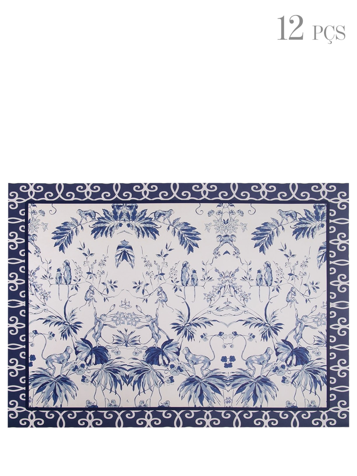 Kit 12 Jogos Americanos Macaquinhos - Azul