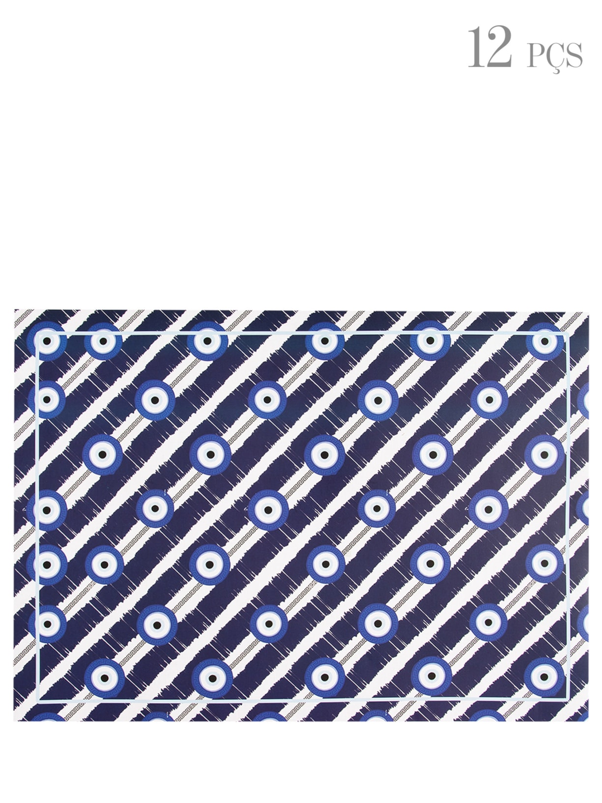 Kit 12 Jogos Americanos Olho Grego - Azul