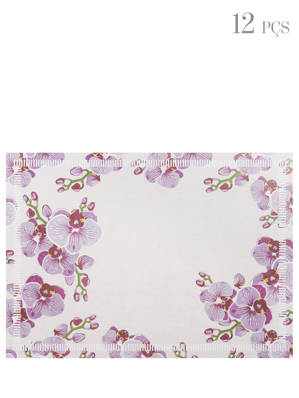 Kit 12 Jogos Americanos Orquídea - Lilás