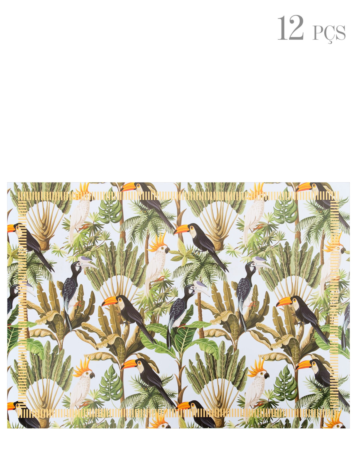 Kit 12 Jogos Americanos Tucanos - Verde