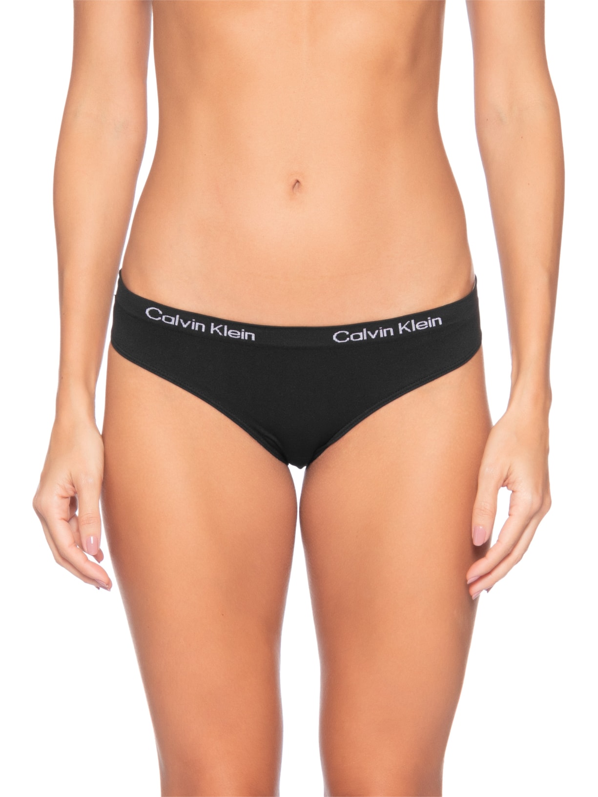 Kit 2 Calcinhas Microfibra Seamless Off White Calvin Klein Underwear