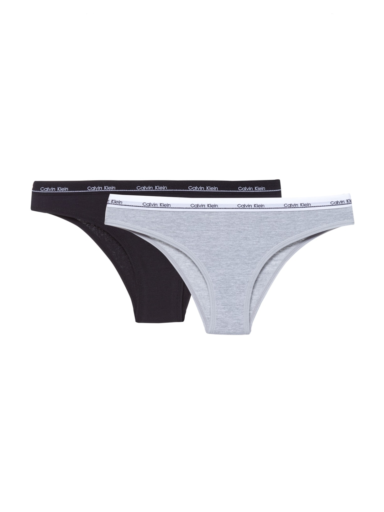 Kit 2 Calcinhas Tanga Elástico Logo Calvin Klein Underwear