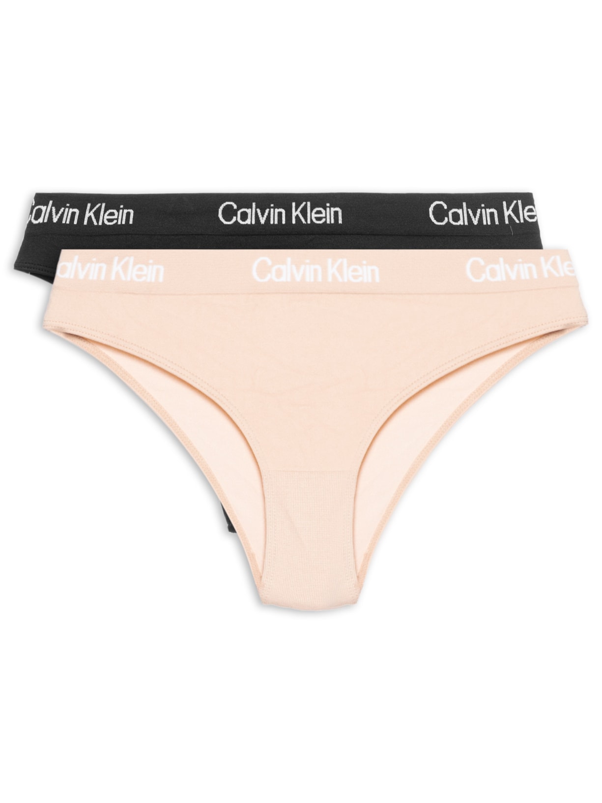 Kit 2 Calcinhas Tangas Microfibra Seamless Preto Calvin Klein Underwear