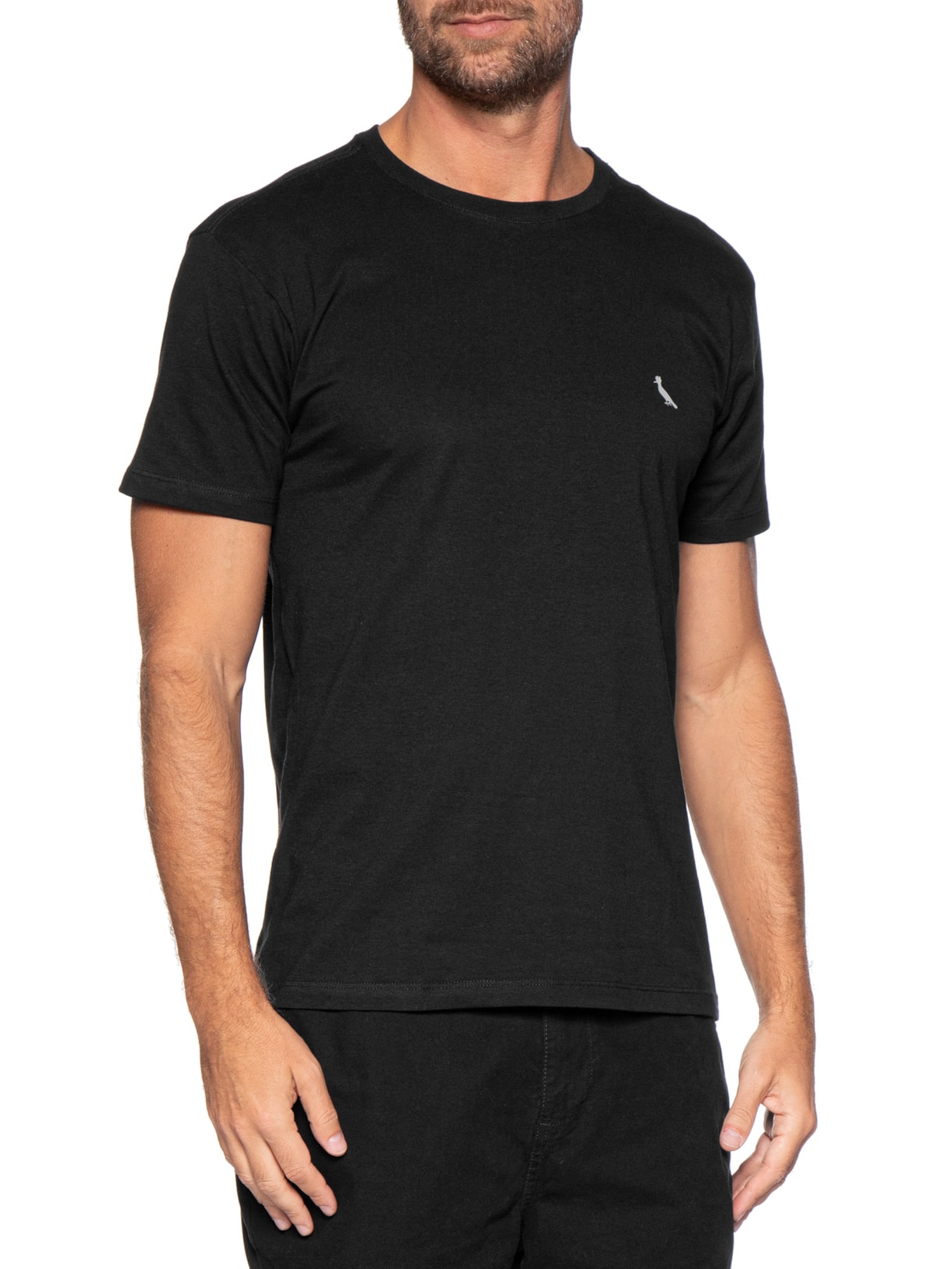 Kit 2 Camisetas Masculina Regular Essence Preto Reserva