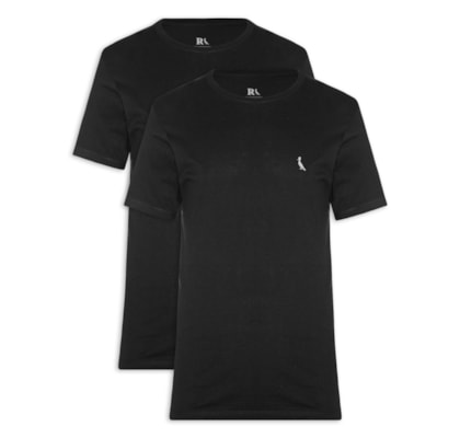 Kit 2 Camisetas Masculina Regular Essence – Preto