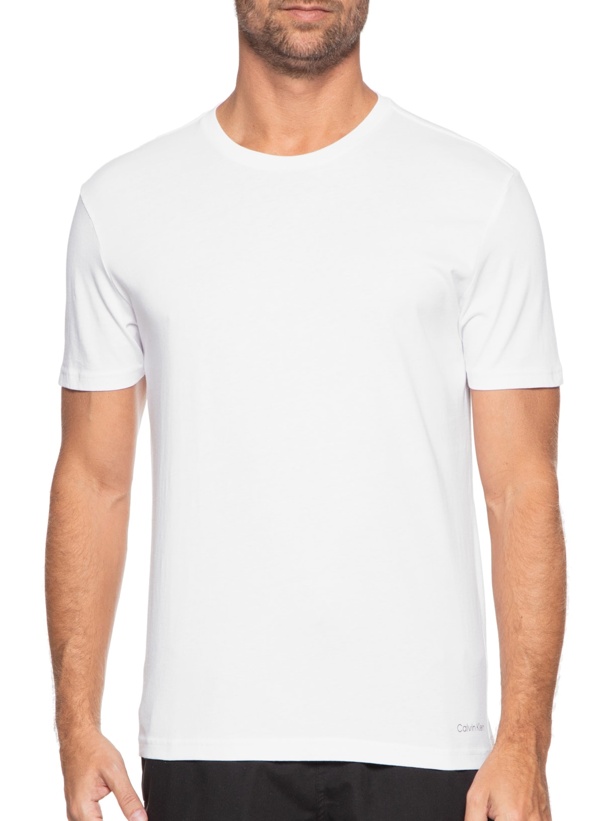 Kit 2 Camisetas Masculinas Básicas Gola Careca Em Algodão Calvin Klein Underwear