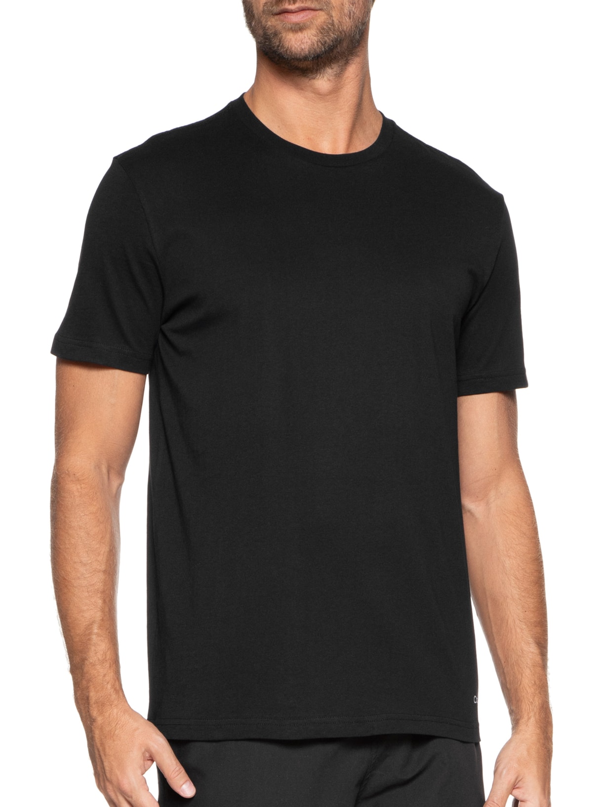 Kit 2 Camisetas Masculinas Básicas Gola Careca Em Algodão Calvin Klein Underwear