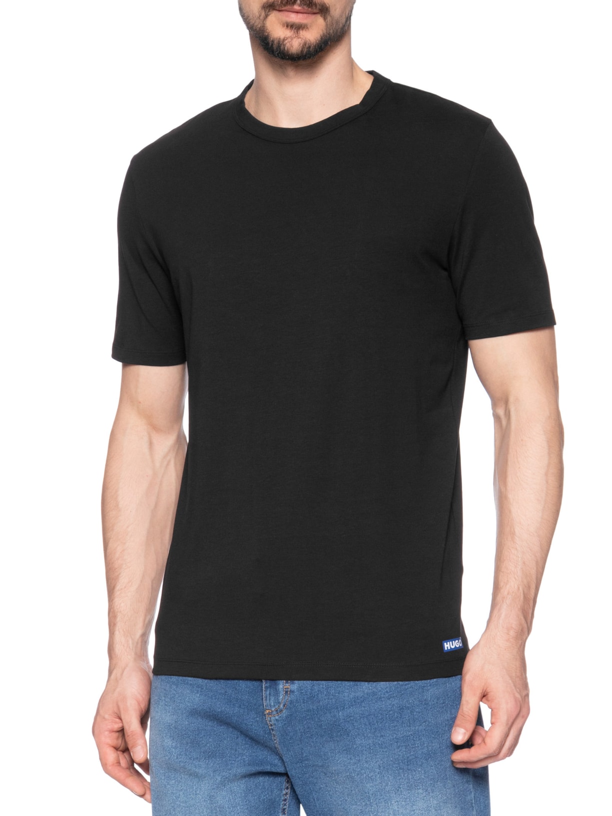 Kit 2 Camisetas Masculinas Blue2_Naolo Branco Hugo