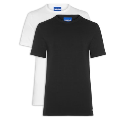 Kit 2 Camisetas Masculinas Blue2_Naolo - Branco