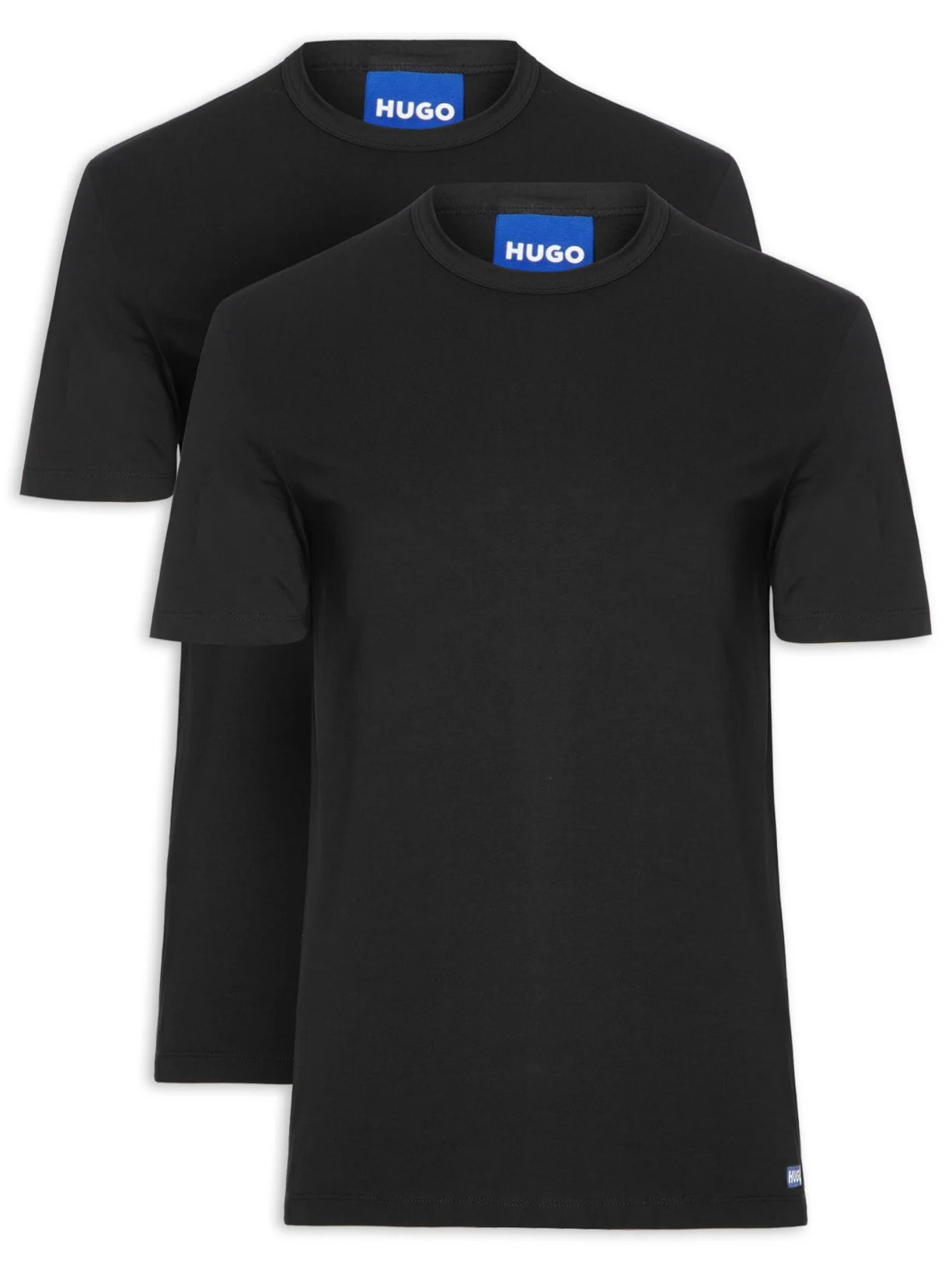 Kit 2 Camisetas Masculinas Blue2_Naolo Preto Hugo
