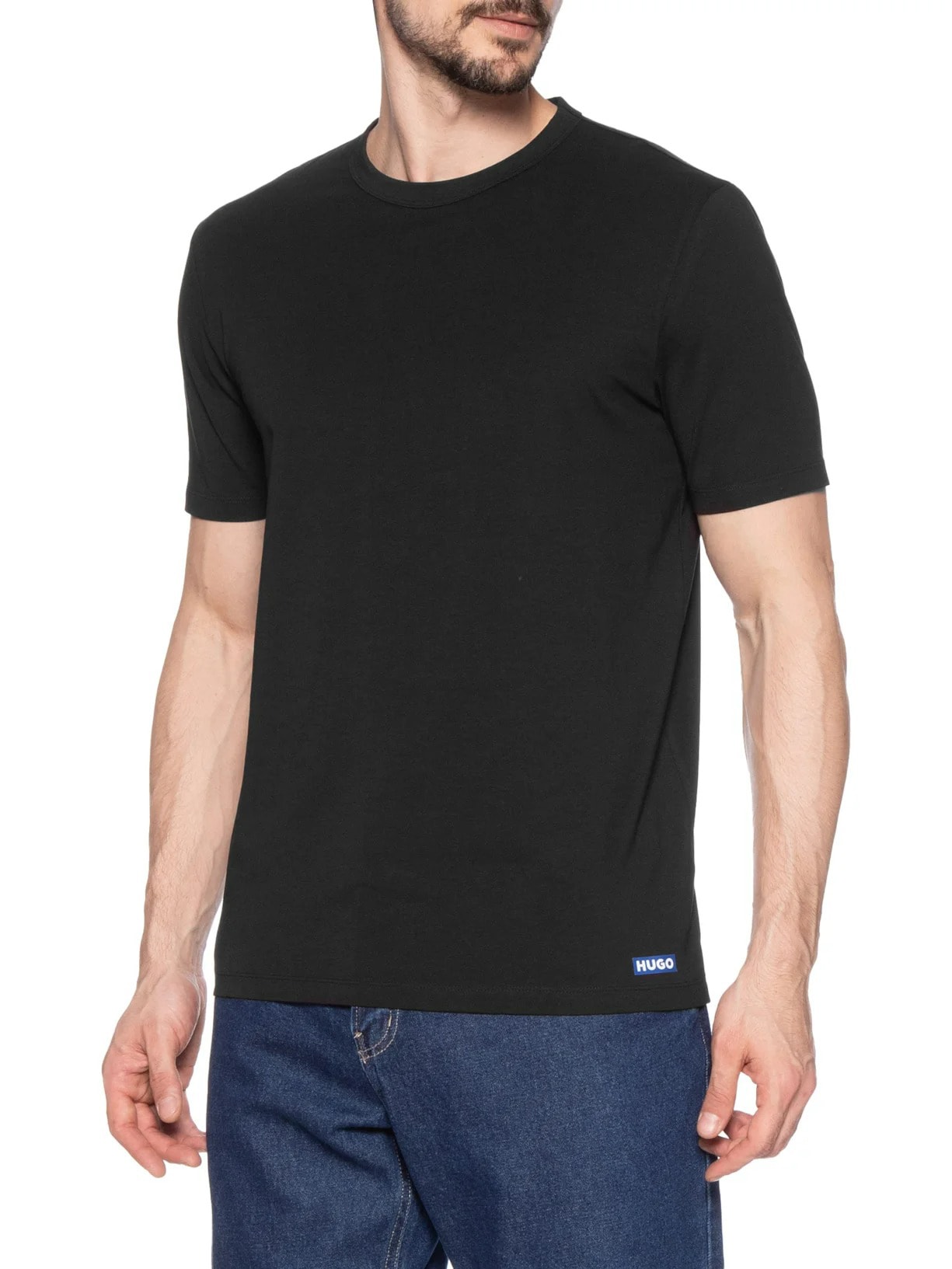 Kit 2 Camisetas Masculinas Blue2_Naolo Preto Hugo