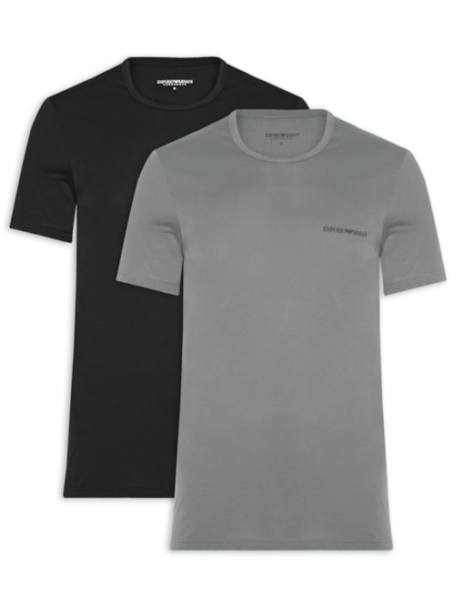 Kit 2 Camisetas Masculinas Pack Top– Preto