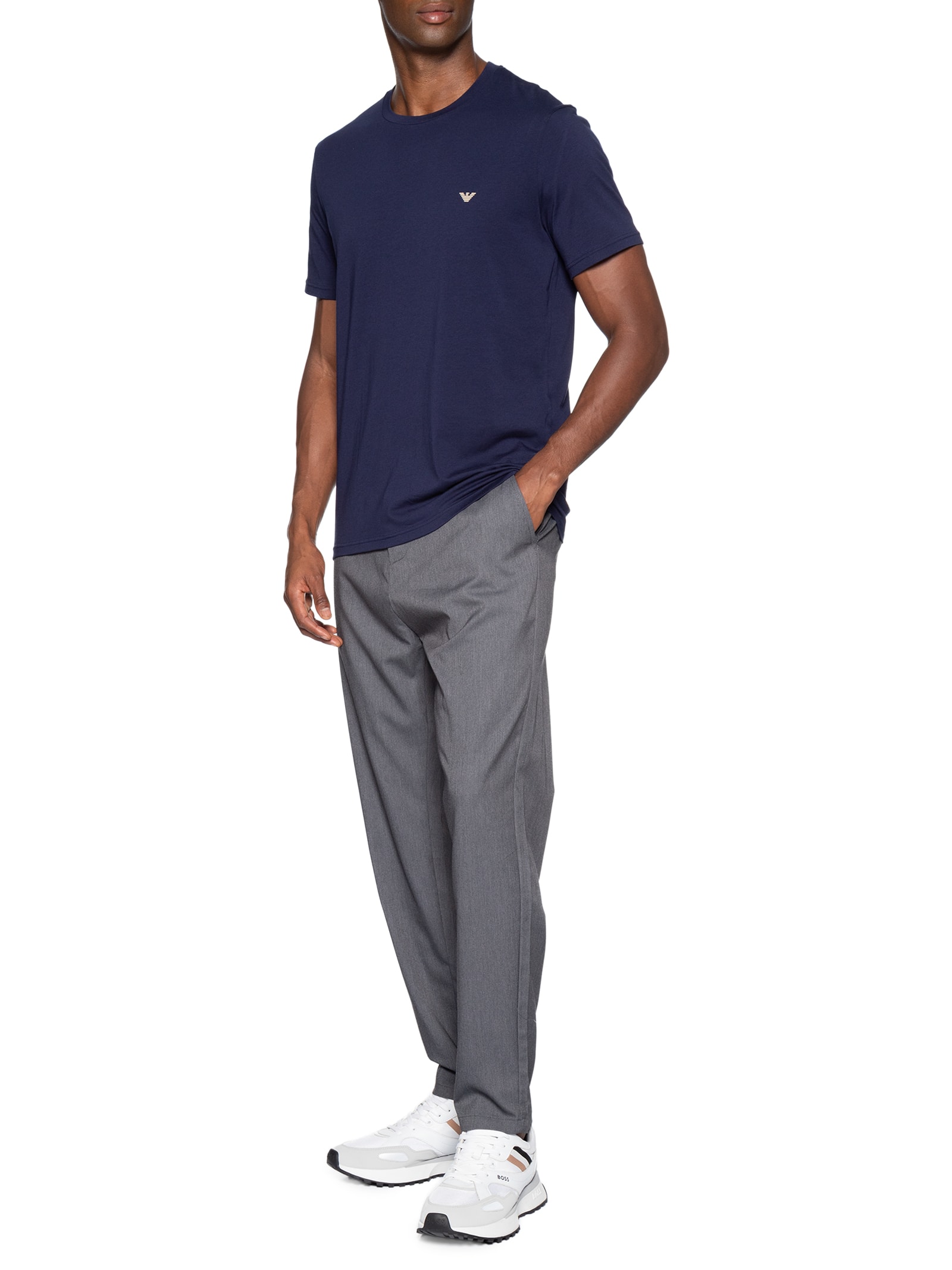 Kit 2 Camisetas Masculinas Pack Top 2 Peças - Azul - Emporio
