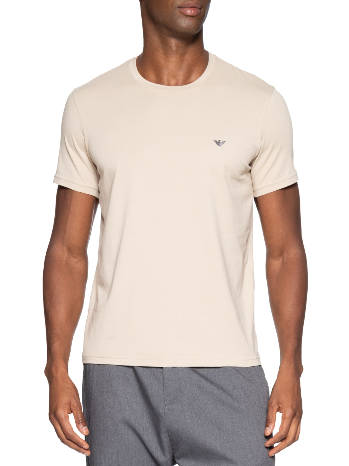 Kit 2 Camisetas Masculinas Pack Top 2 Peças Azul Emporio Armani Bodywear